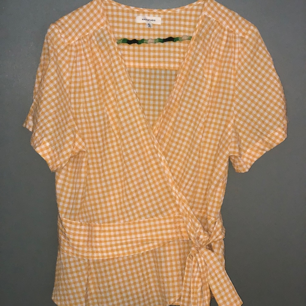 MaxStudio Checkered Top